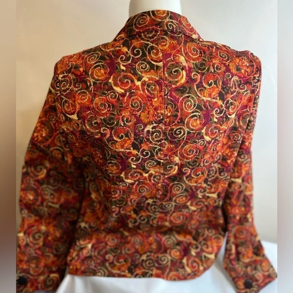Christopher & Banks~Vibrant Multi-Colored Button-Up Shirt/Jacket~Pockets~Size XL